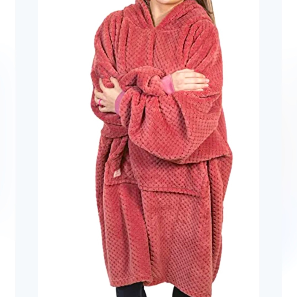 Simply southern oversized hooded blanket jacket